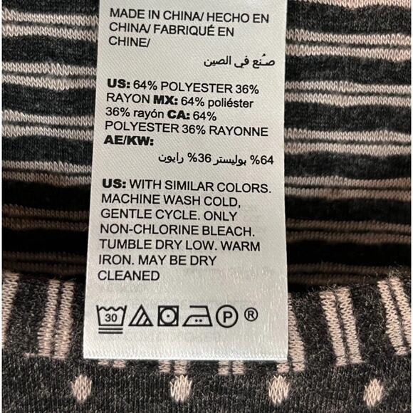 Soma Reversible Double Knit Pajamas Large 2 in 1 Shorts Long Sleeve Pink Gray - Picture 5 of 5